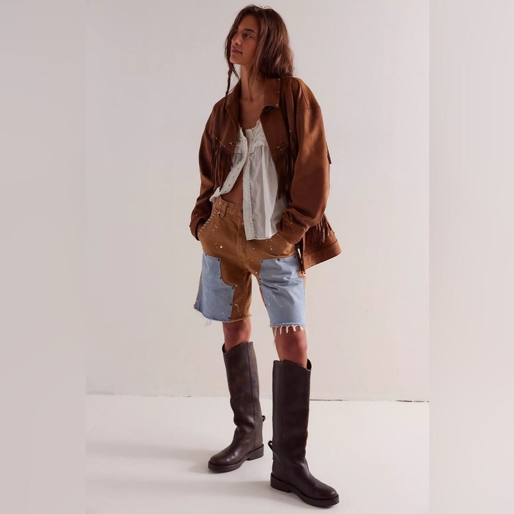 New Free People x We The Free Knox Vegan Fringe Jacket Size L - Picture 3 of 9